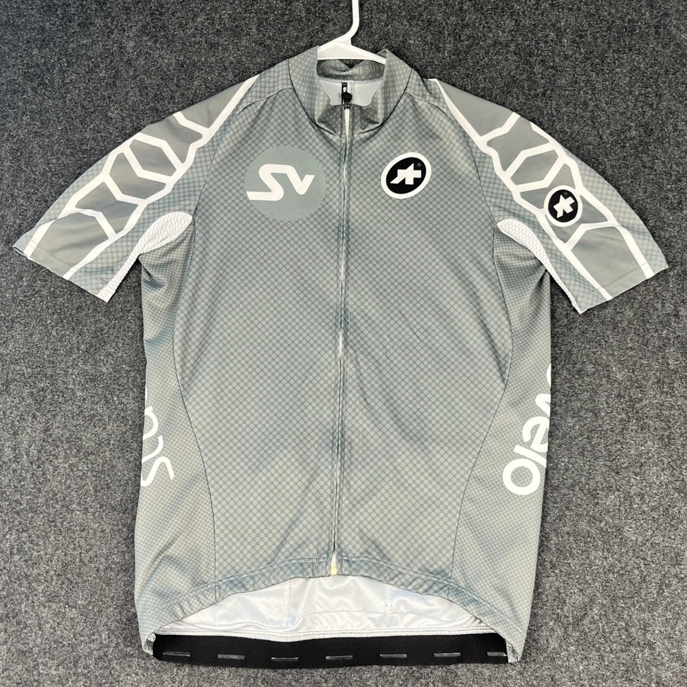 Assos Studio Velo Mill Valley Cycling Jersey Grey Honeycomb Mens Large L